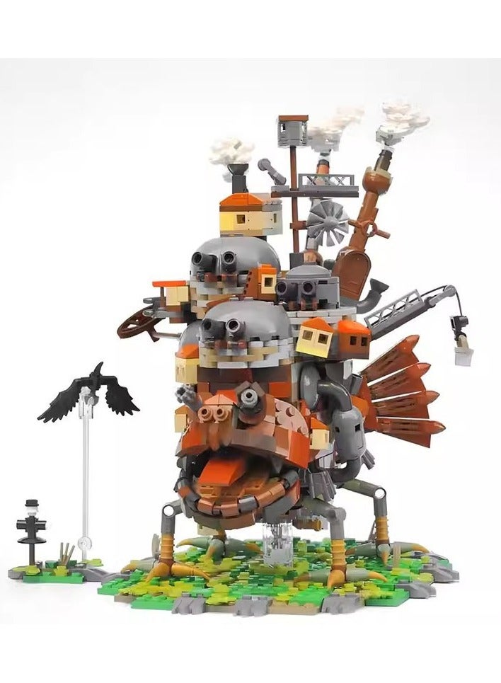 عام **مكعبات بناء قلعة هول المتحركة - نموذج قلعة أنمي ستيمبانك، مكعبات بتفاصيل عالية، لعبة تجميع للمعجبين، مجموعة** - Image 4